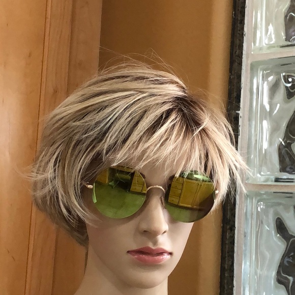 Retro Gold Metal Round Mirrored Sunglasses - Picture 1 of 10